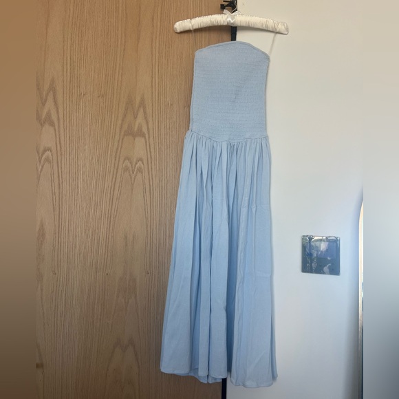 Meshki Dresses & Skirts - Meshki Light Blue Strapless Maxi Dress